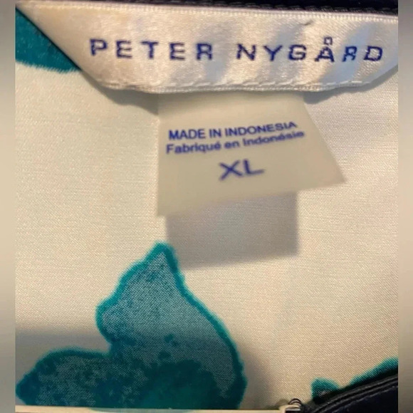 Peter Nygard Women’s Beautiful Colorful Flowing Silky Blouse Women’s Size XL EUC - Picture 7 of 11